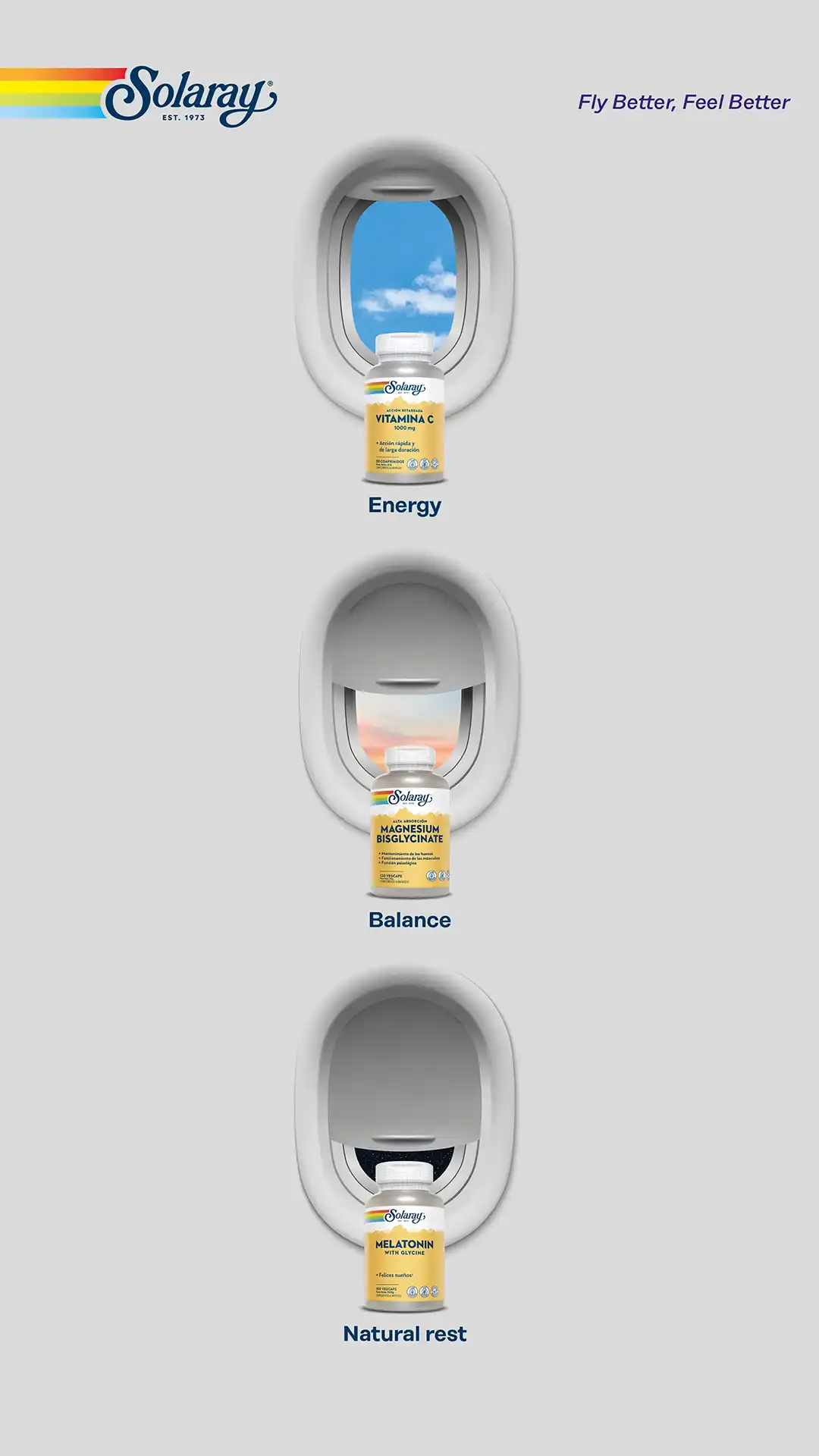 Solaray — Campaña aeropuerto